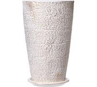 Ensemble de 2 pots de fleurs hauts et coniques de 53 cm pour l'extérieur et l'intérieur