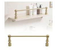 Ensemble de 2 rails d'étagère en laiton, rail de galerie de 81 cm pour armoires de 30 à 91 cm, barre d'exposition facile à installer pour l'organisation et la décoration de la maison, soluti