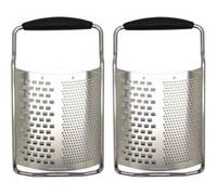 Ensemble de 2 Râpes à fromage inox 2 en 1 de 22 cm Fackelmann Inox