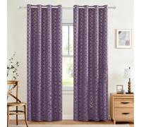 Ensemble de 2 rideaux occultants thermiques en velours, couleur lavande clair