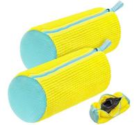 Ensemble de 2 sacs de lavage pour chaussures Ibzoa®, dimensions 37 x 19 cm – pour machine à laver et sèche-linge, nettoyage doux grâce à des fibres souples et des poils de brosse
