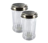 Ensemble de 2 Saupoudreuses à parmesan et sucre glace en verre 13 cm Fackelmann
