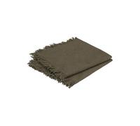 Atmosphera - Ensemble de 2 serviettes de table à franges MAHA - 40 x 40 cm - Kaki - Maha G