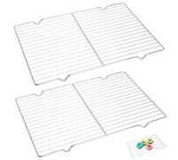 Ensemble de 2 supports pour gâteaux en acier inoxydable, dimensions 30 x 20 cm
