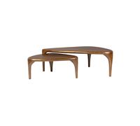 Ensemble de 2 tables basses Isla en noyer