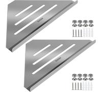 Ensemble de 2 Tables d'angle - Caddy de douche triangulaire en acier inoxydable pour montage mural