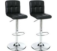 Ensemble De 2 Tabourets De Bar Delek Couleur Noire, WellHome. 44,5 x 54 x 90 cm Noir G