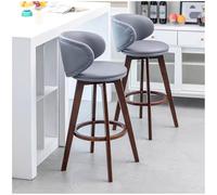 Ensemble de 2 tabourets de Bar pour îlot Central avec Dossier rembourré et | Cet ensemble comprend 2 tabourets de bar, parfaits pour les îlots de cuisine, avec dossier rembourré et pieds robustes en