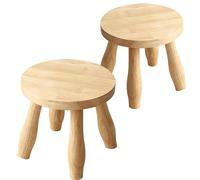 Ensemble de 2 tabourets en bois, de forme champignon, de 24 cm de hauteur, servant de support pour plantes ou de petit tabouret