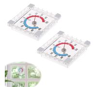 Ensemble de 2 thermomètres de fenêtre pour l'extérieur, résistants aux intempéries, avec une mesure précise, de 0 à 50 °C