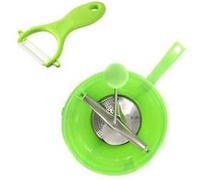 Fackelmann 9982550 Ensemble de 2 ustensiles spécial purée, éplucheur céramique, Moulin à légumes Manuel, Plastique, Acier Inoxydable, Céramique, Coloris aléatoires, 13 cm et 24 cm