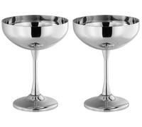 Ensemble de 2 verres à glace, capacité de 260 ml, en acier inoxydable poli à haute brillance, adaptés au lave-vaisselle