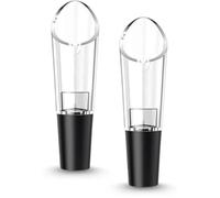 Ensemble de 2 verseurs Unyqoos® avec aérateur intégré et système anti-goutte, universel pour bouteilles de diamètre 1,7–2,7 cm, en plastique résistant et sans danger pour les aliments