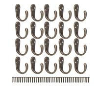 Ensemble de 20 crochets muraux Vintage en alliage de Zinc et Bronze, crochets décoratifs de Style rétro pour cuisine de ferme