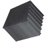 Ensemble de 20 dalles de sol en PVC pour garage, dimensions 40x40 cm, antidérapantes, de couleur noire