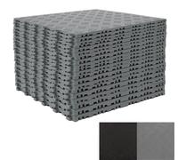 Ensemble de 20 dalles de sol en PVC pour garage, dimensions 40x40 cm, épaisseur 1,8 cm, antidérapantes, couleur grise