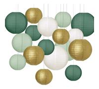 Ensemble de 20 lanternes en papier colorées