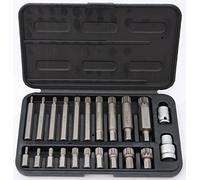 Ensemble de 22 Pièces XZN Jeu de Douilles Multiples Dents Embouts M4 M5 M6 M8 M9 M10 M12 M14 M16 M18 Adaptateur 1/2 3/8 Pouce