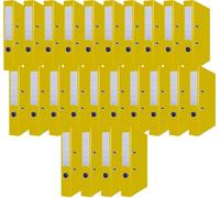 Ensemble De 24 Dossiers, Format Din A4, Couverture Jaune, Rangement 50 Mm, Papier Cartonné, Couverture En Plastique