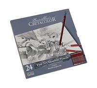 Cretacolor Crayons graphite Cleos Set 24 pièces professionnel Fournitures pour artistes
