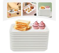 Ensemble de 24 Plateaux Repas de Service - 24 Plateaux de Service Blanc - PLAT DE SERVICE - pour Restaurant, Cantine