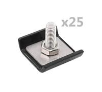 Ensemble de 25 connecteurs de tapis de grille Anthracite