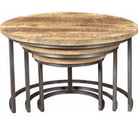 Ensemble de 3 assises de style industriel - Groupes d'assises industriels - Bois de macre