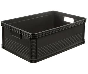 Ensemble de 3 boîtes de transport Keeeper, empilables, en polypropylène, capacité de 45 litres chacune, couleur grise