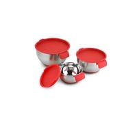 Ensemble de 3 bols avec couvercle et râpe Herzberg HG04036