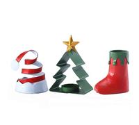 Ensemble de 3 bougeoirs de Noël