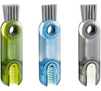 Ensemble de 3 brosses en silicone Unyqoos® pour le nettoyage de bouteilles, de bouchons et de pailles – multifonctionnel, sans danger pour les aliments, et lavable au lave-vaisselle