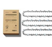 Ensemble de 3 chaînes de scie pour tronçonneuses avec protection contre le rebond