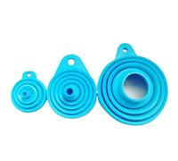 Ensemble de 3 entonnoirs pliables en silicone, for bocaux à large ouverture et bouteilles standard, idéal for le remplissage en cuisine.(3 pcs blue)
