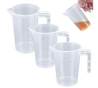 Ensemble de 3 éprouvettes graduées de précision, contenances : 50 ml, 100 ml, 250 ml, en plastique