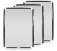 Ensemble de 3 grandes plaques en acier inoxydable, dimensions : 40,5 x 30,5 cm