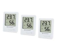 Bresser Indicateurs thermo-hygrométriques ClimaTemp Hygro – Lot de 3 blanc à poser ou fixer au mur