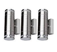 Ensemble de 3 lampes d'extérieur à LED RGB Façade Up Down Spots Dimmable Télécommande Appliques murales Jardin