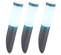 Ensemble de 3 lampes torches murales avec application de commande vocale par téléphone portable Lampes d'extérieur à intensité variable dans un ensemble comprenant des ampoules LED RVB