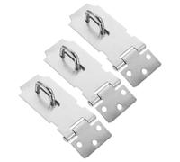 Ensemble de 3 Loquet de Porte en Acier Inoxydable Anti Vol | Montage Simple, Usage Polyvalent, Finition Argentée, Style Classique Traditionnel, pour Porte et Abri