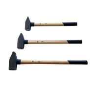 Ensemble de 3 marteaux de forgeron, manche en hickory, poids : 3/4/5 kg. Marteau à panne, marteau à frapper