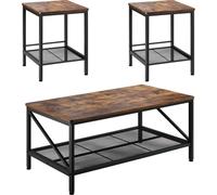 Ensemble de 3 meubles de salon : table basse de 105 cm et 2 tables d'appoint