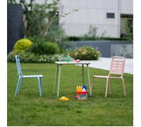 Salon pour enfants 'Etroubles' 3 pièces table pour enfants avec 2 chaises acier multicolore