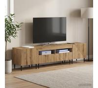 Ensemble de 3 Meubles TV LED HAARLEM Bois d'ingénierie Mobilier salon vidaXL vid