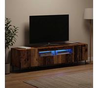 Ensemble de 3 Meubles TV LED HAARLEM Bois d'ingénierie Mobilier salon vidaXL vid