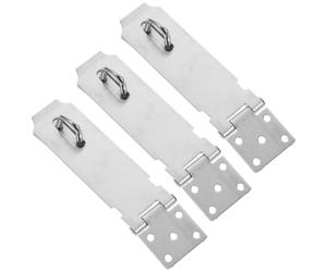 Ensemble de 3 Moraillon de Cadenas en Acier Inoxydable | Installation Facile, Design Anti-vol, Usage Polyvalent, Finition Argentée, Style Classique pour Armoire, Fenêtre et Remise