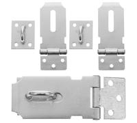 Ensemble de 3 Moraillon et Agrafe en Acier Inoxydable | Installation Facile, Design Antivol Polyvalent, Finition Argentée, Style Classique, pour Porte et Fenêtre