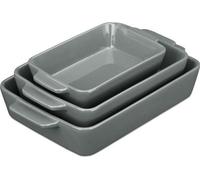 Ensemble de 3 moules à four en céramique gris