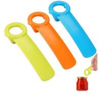 Ensemble de 3 ouvre-bouchons Unyqoos® – Ouvre-bouteilles ergonomiques en ABS, compacts et légers, de couleur bleu, orange et neutre, idéaux pour les personnes âgées et pour une utilisation domestique