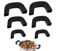 Ensemble de 3 Paires de Poignées en Silicone Universelles pour Marmites et Casseroles Résistantes à la Chaleur, Antidérapantes, Compatibles avec Woks, Poêles,FonteProtection et Sécurité dans