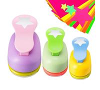 Ensemble de 3 perforatrices en forme d'étoile, Perforatrices en forme d'étoile (5/2,5/1,5 cm) pour loisirs créatifs, scrapbooking, cartes et carnets à faire soi-même